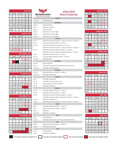 Eden Prairie Calendar